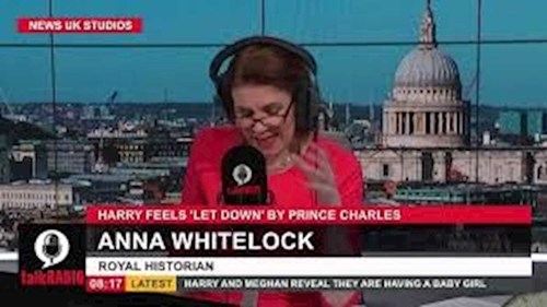 Anna Whitelock on the news with a byline about monarchy