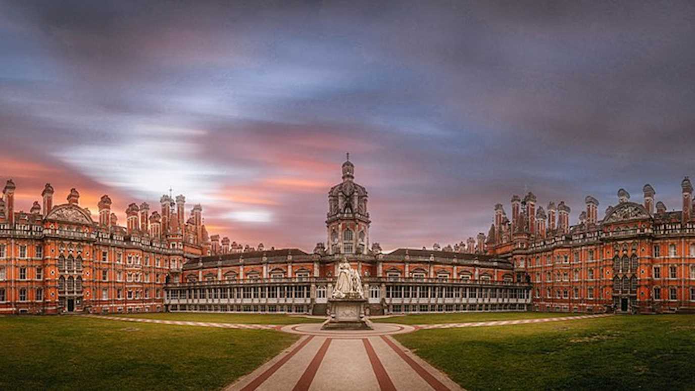 RHUL Founders Square Sunset