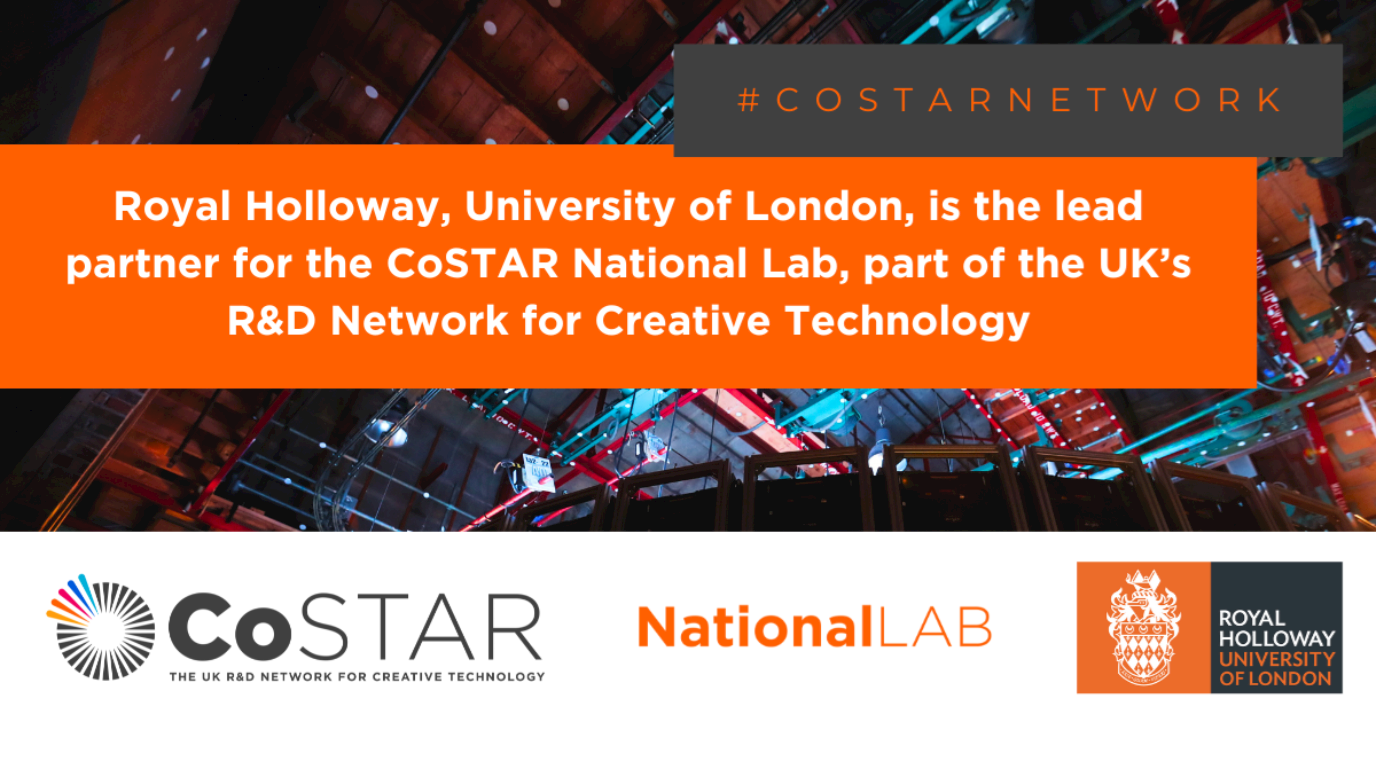 Social media asset of Royal Holloway, University of London, announced as lead partner for the CoSTAR National Lab
