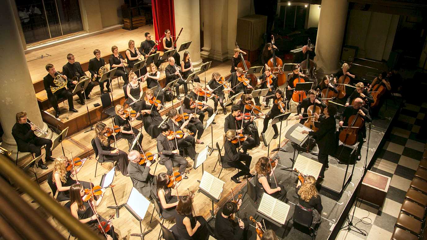 Overhead shot of chamber orchestra at St John's Smith Square 2017 - Music
